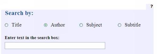 Author Search box